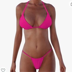 Pink Thong Bikini